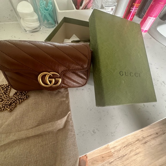 GG MARMONT LEATHER SUPER MINI BAG - Picture 2 of 2